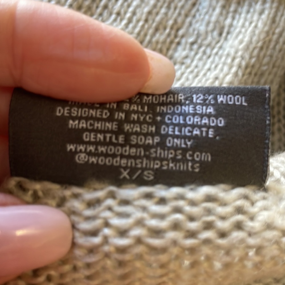Wooden Ships Champagne Please mohair wool Crew Lightweight Sweater - Picture 7 of 16